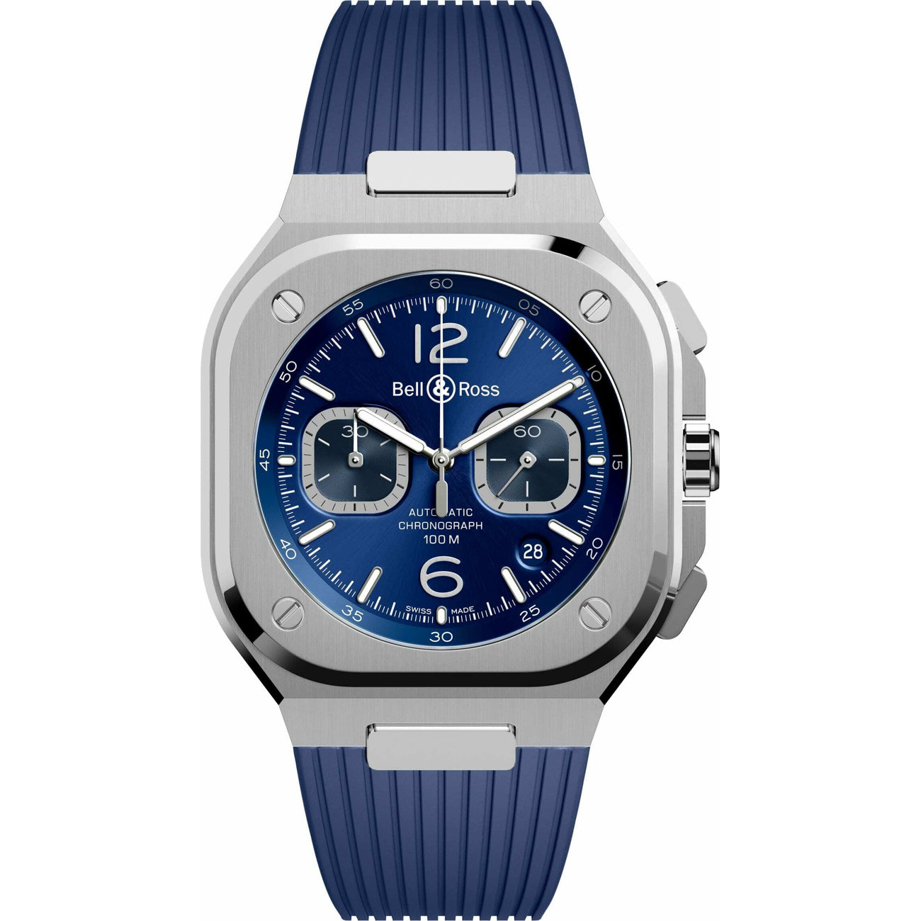 Bell & Ross BR 05 Chrono Blue Steel on Strap