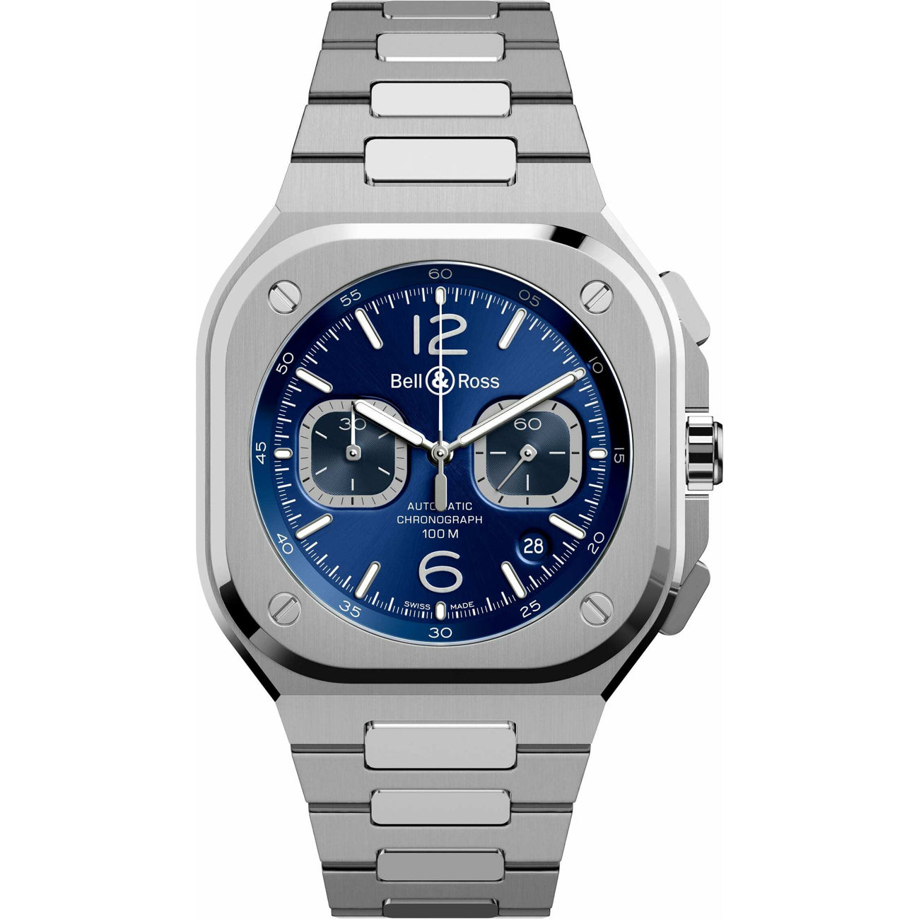 Bell & Ross BR 05 Chrono Blue Steel on Bracelet BR05C-BLU-ST/SST