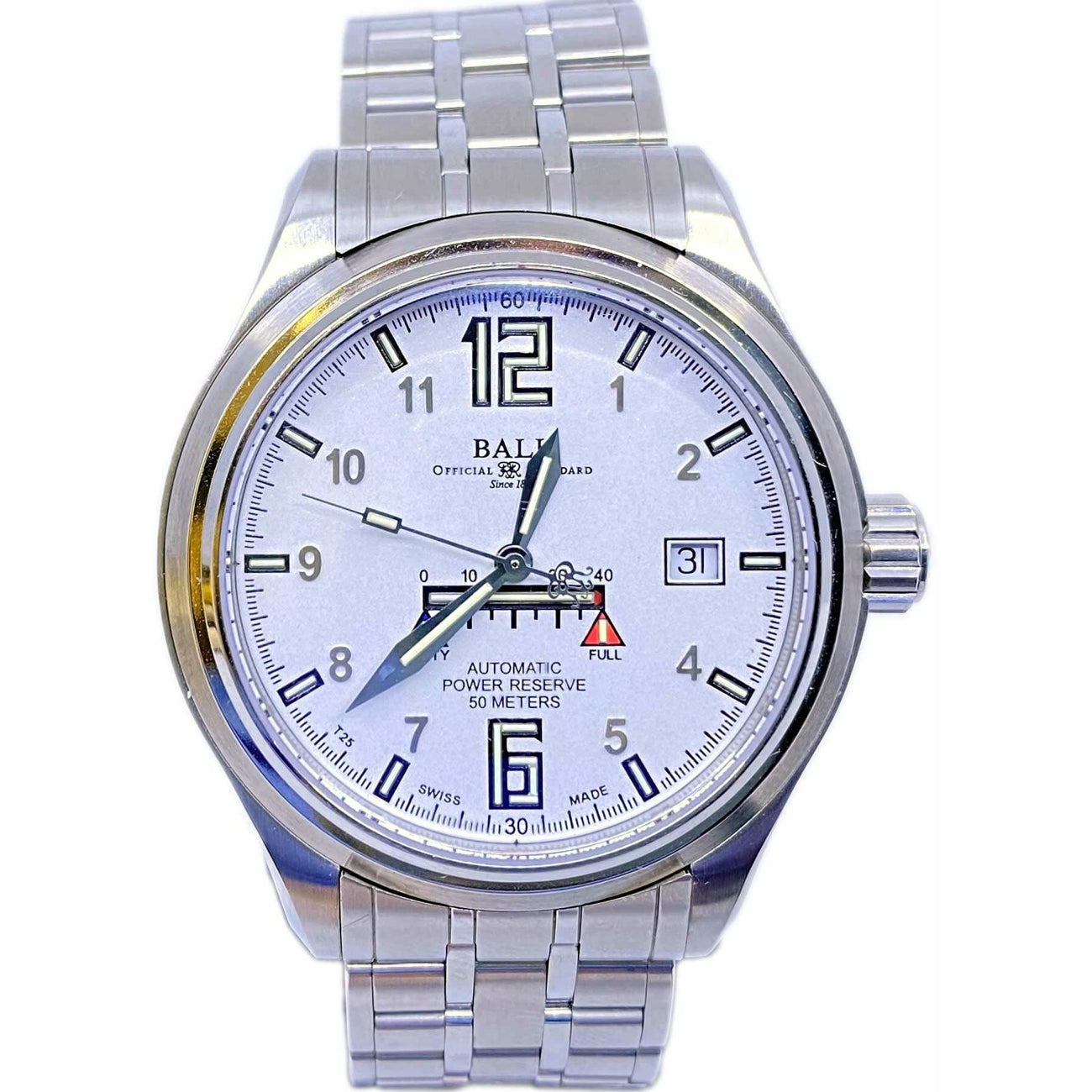 Ball Trainmaster Automatic White Dial NM1056D-SAJ-WH