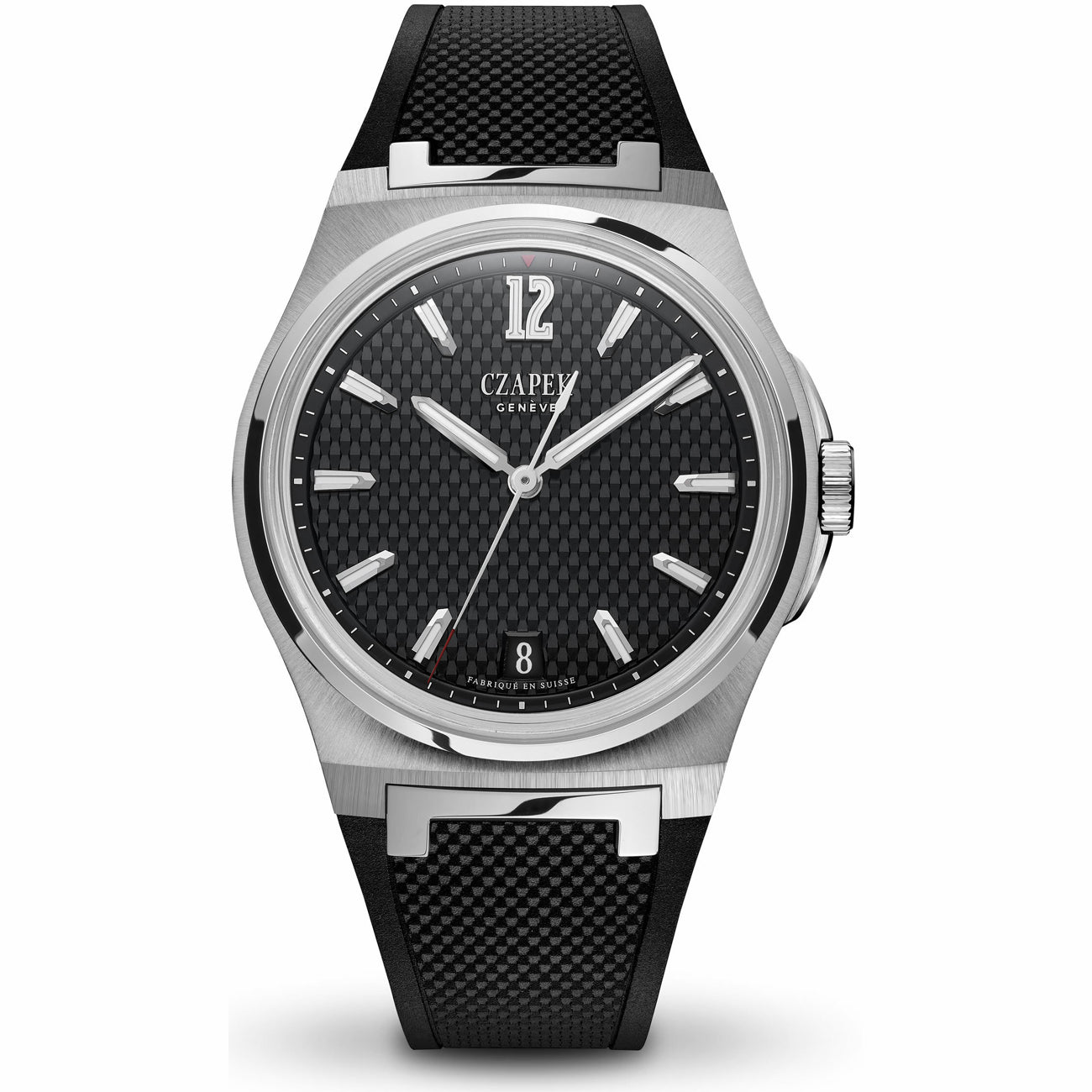 Czapek Passage De Drake Black Ink on Rubber Strap