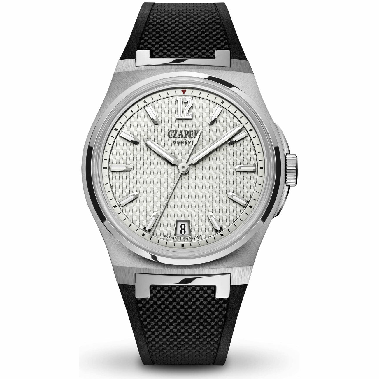 Czapek Passage De Drake Ice White on Rubber Strap