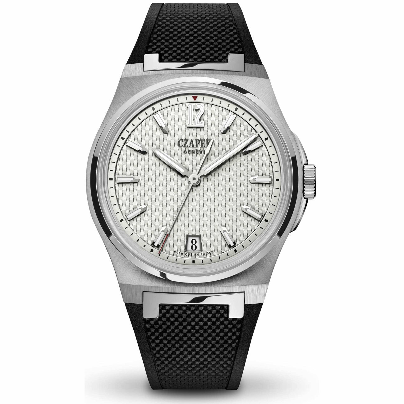 Czapek Passage De Drake Ice White on Rubber Strap