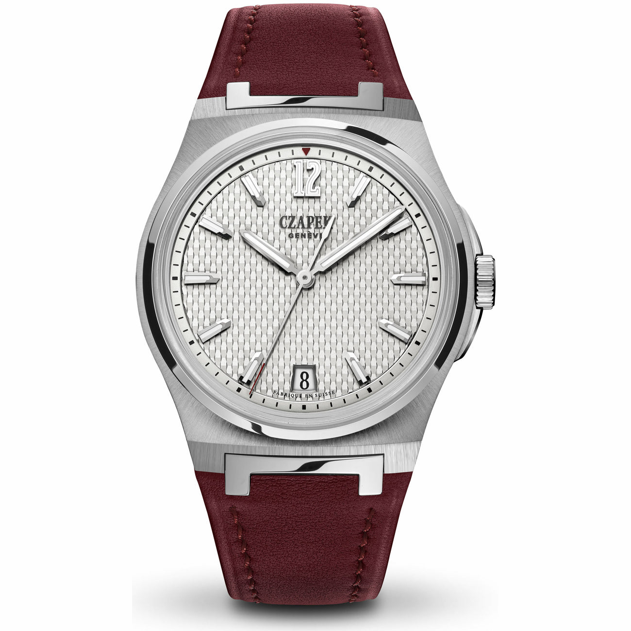 Czapek Passage De Drake Ice White on Leather Strap