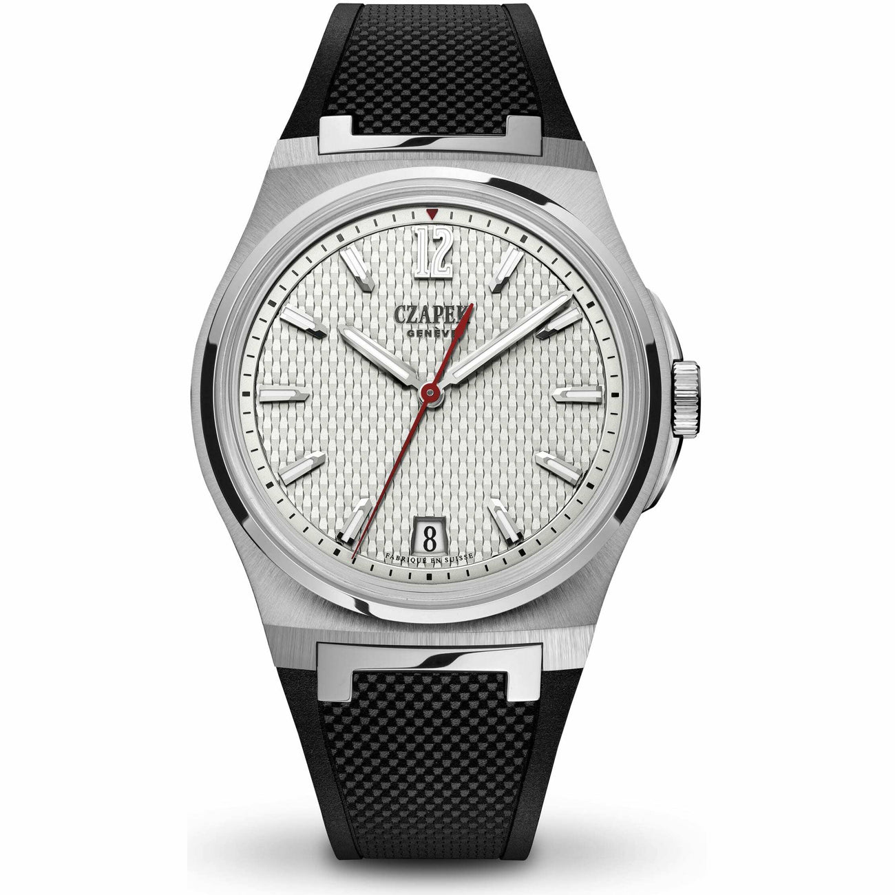 Czapek Passage De Drake Ice White on Rubber Strap