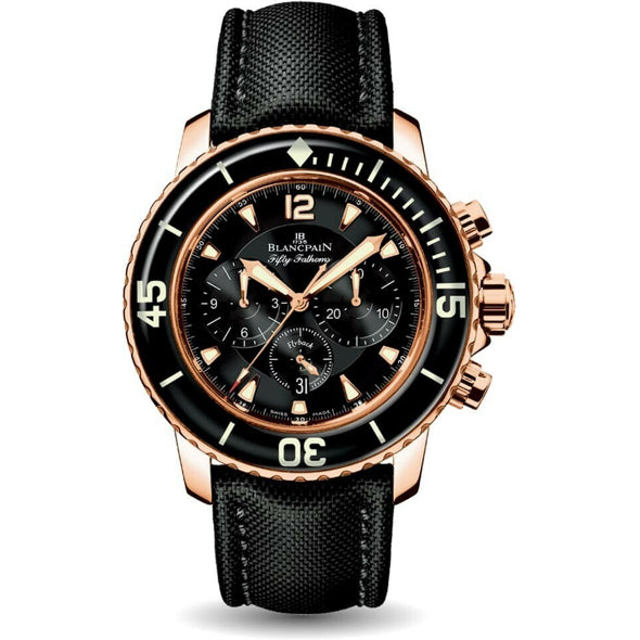 Blancpain Flyback Chronograph Fifty Fathoms Rose Gold Deployment Clasp 5085F 3630 52B