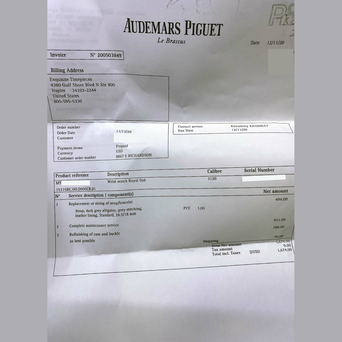 Audemars Piguet Royal Oak QE II Limited Edition 15315BC.OO.D005CR.01