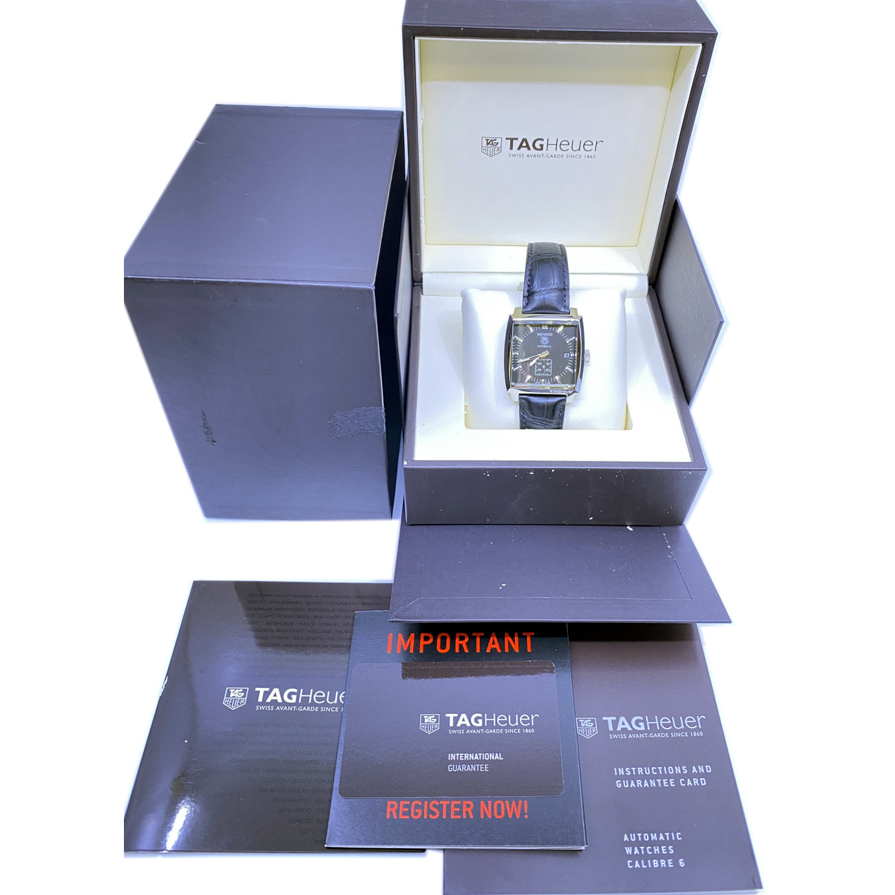 Tag Heuer Monaco Stainless Steel Black Automatic WW2110-0