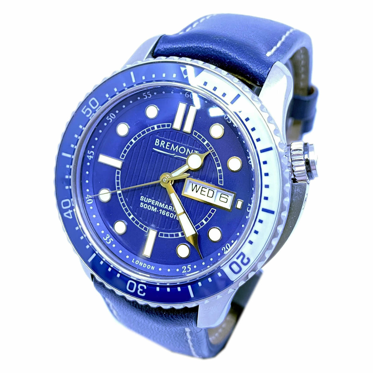 Bremont SuperMarine on Leather Strap 500 S500/BL