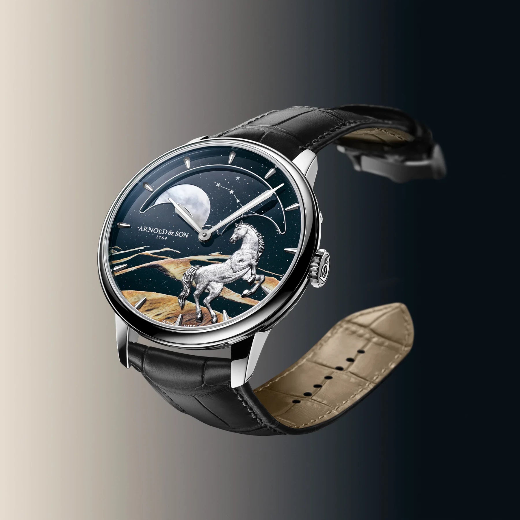 Arnold & Son Perpetual Moon 41.5mm Platinum "Horse of the Dunes"