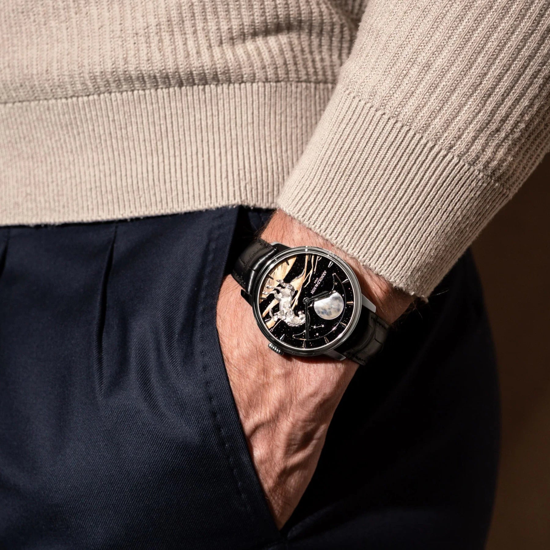 Arnold & Son Perpetual Moon 41.5mm Platinum "Horse of the Dunes"
