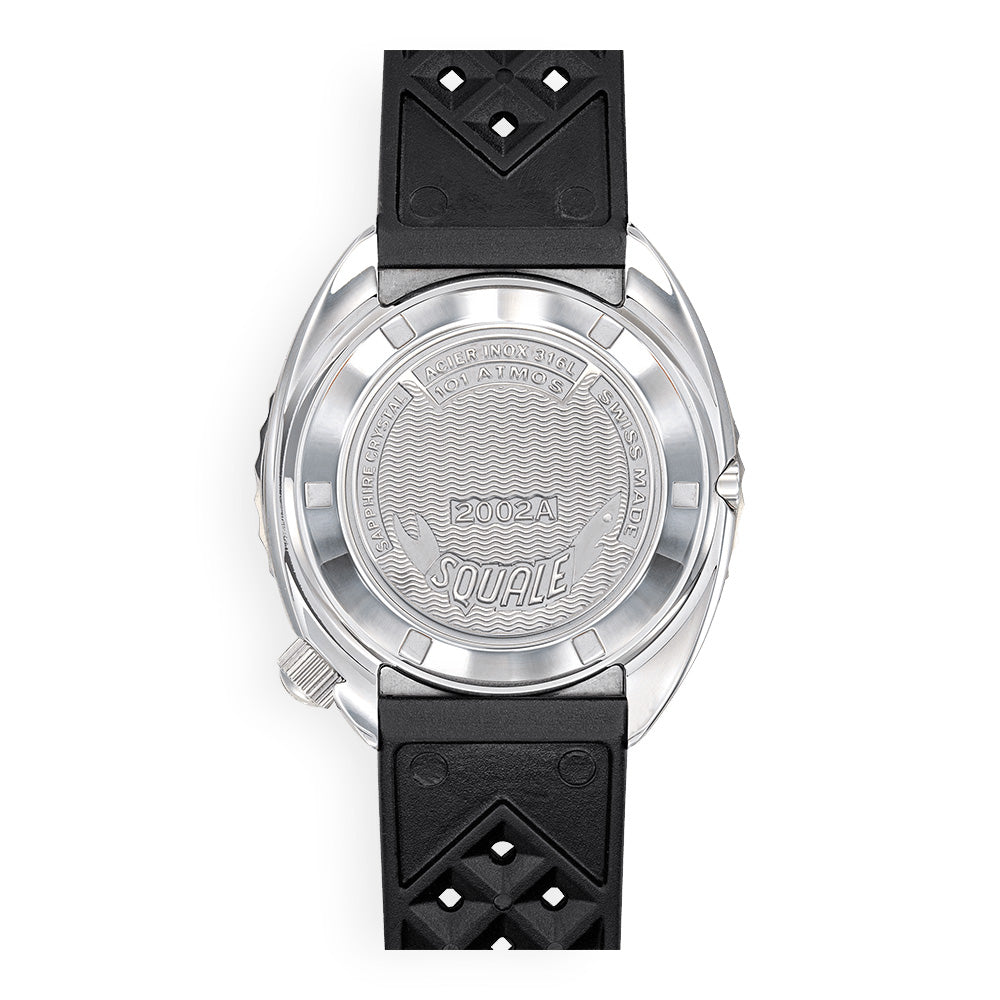 Squale 2002 Sapphire Bezel Blue Dial Rubber Strap 2002.SS.BL.BL.HT