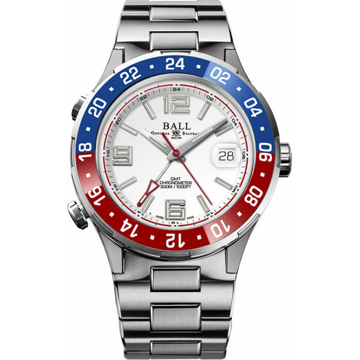 Ball Roadmaster Pilot GMT 40mm DG3038A-S2C-WH