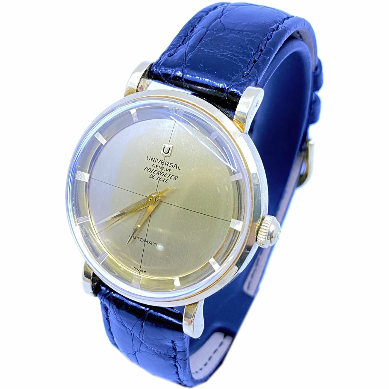 Very Rare Universal Geneve Polerouter 18k Gold
