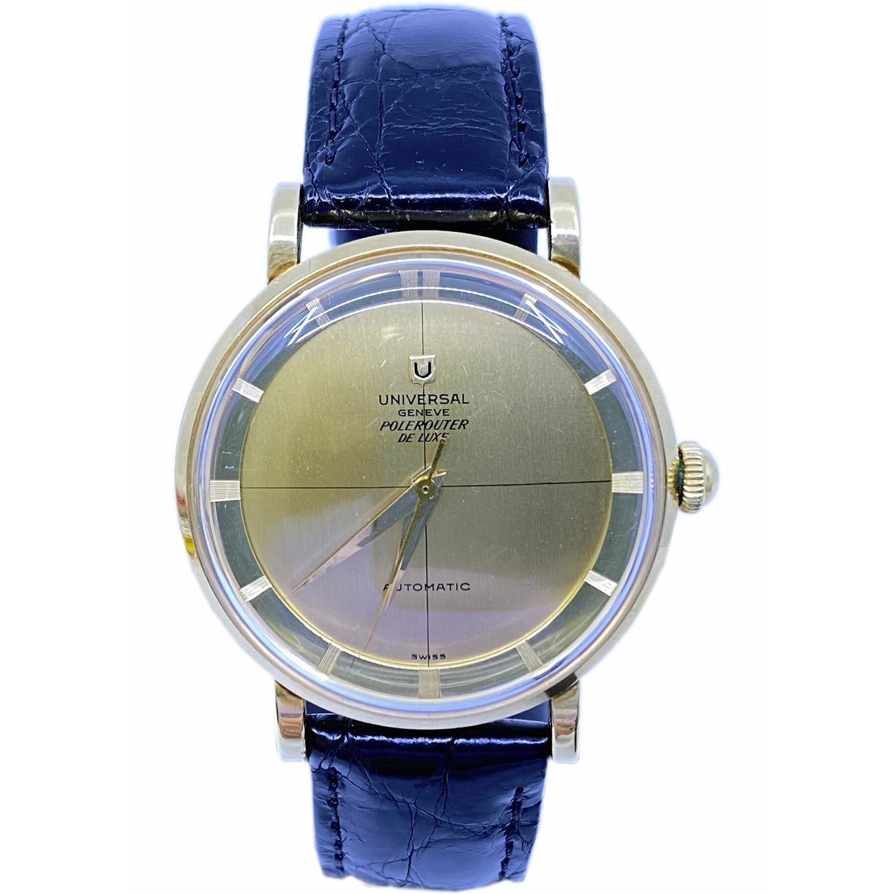 Very Rare Universal Geneve Polerouter 18k Gold