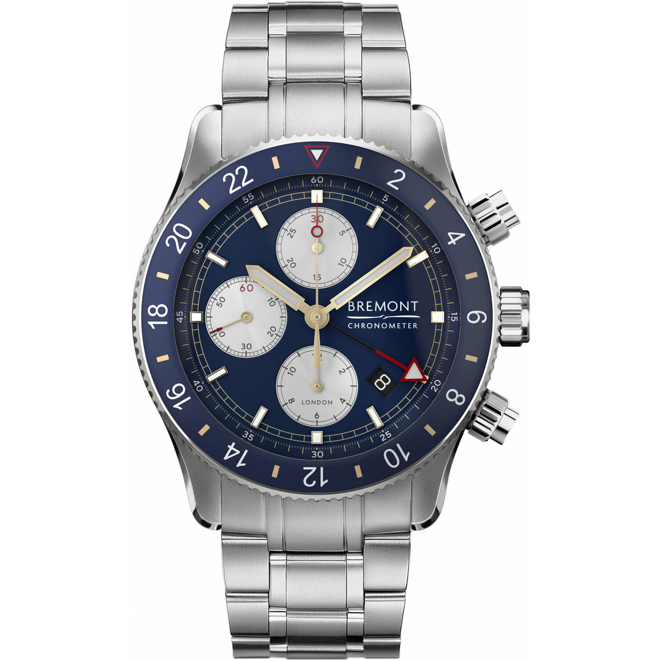 Bremont Supermarine Chronograph Blue Dial on Bracelet