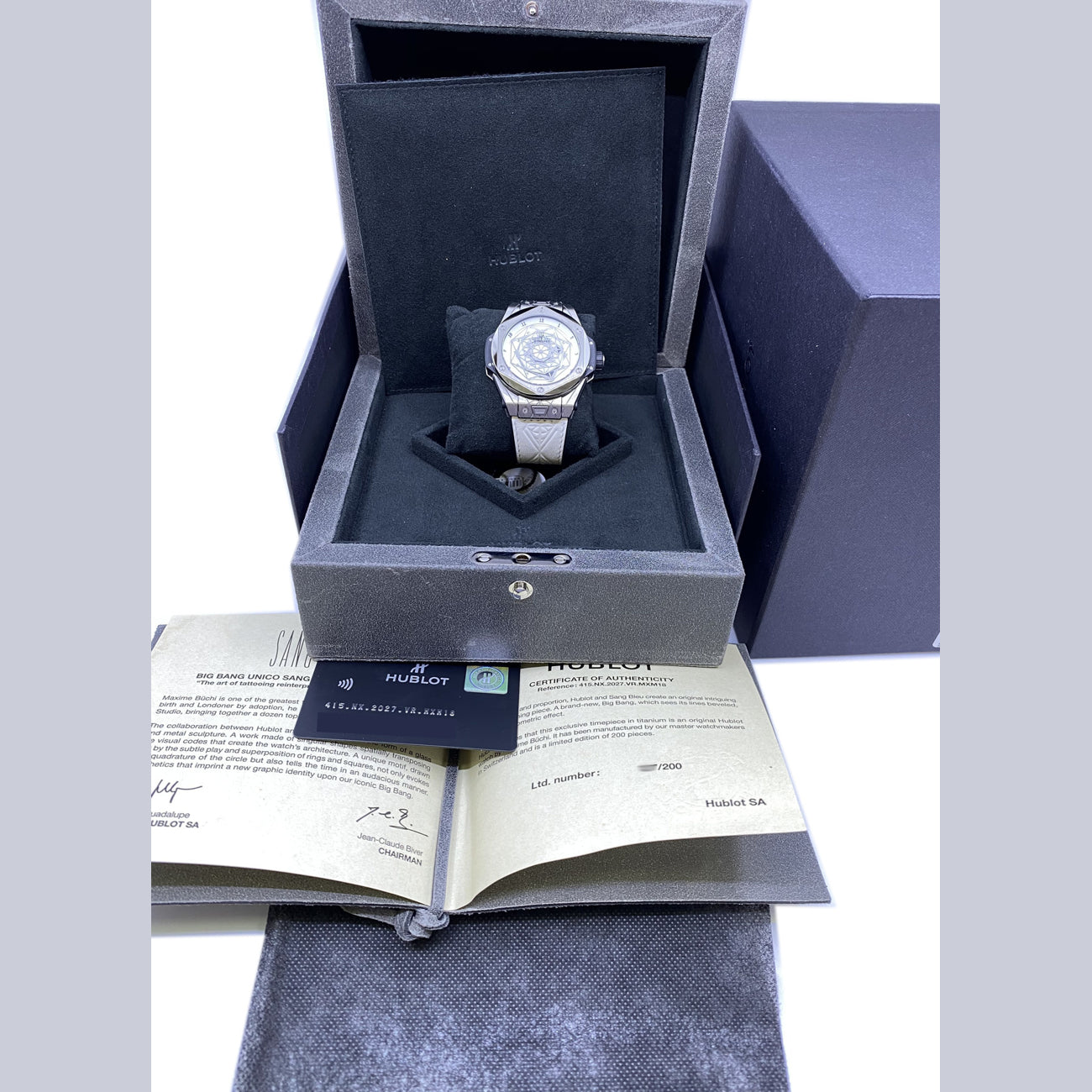 Hublot Sang Bleu Titanium White 45mm 415.NX.2027.XR