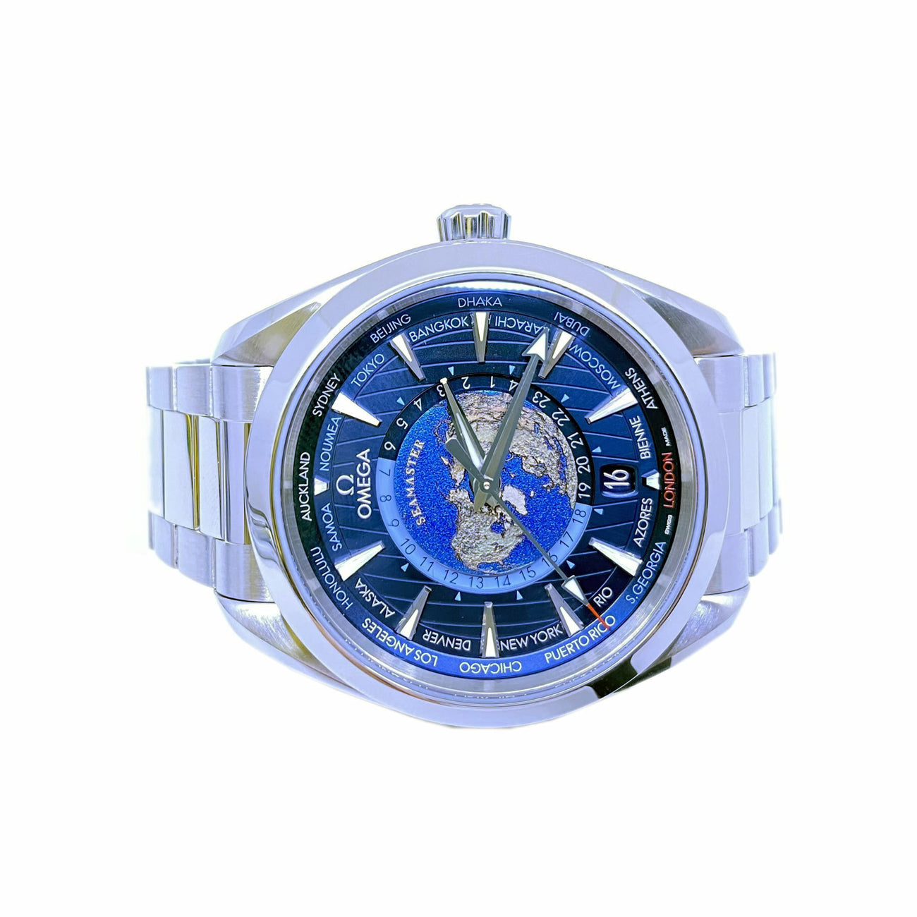 Omega Seamaster Aqua Terra 150m GMT World Timer 43mm on Bracelet 220.10.43.22.03.001