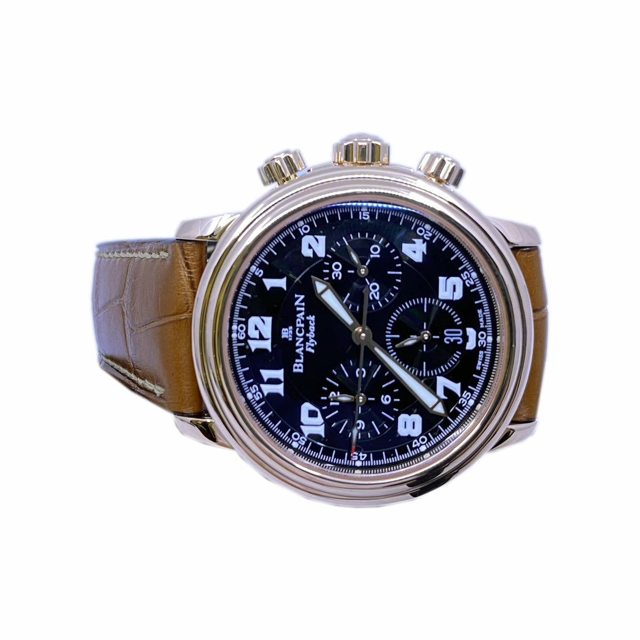 Blancpain Leman Chronograph Flyback 2185 18k Rose Gold