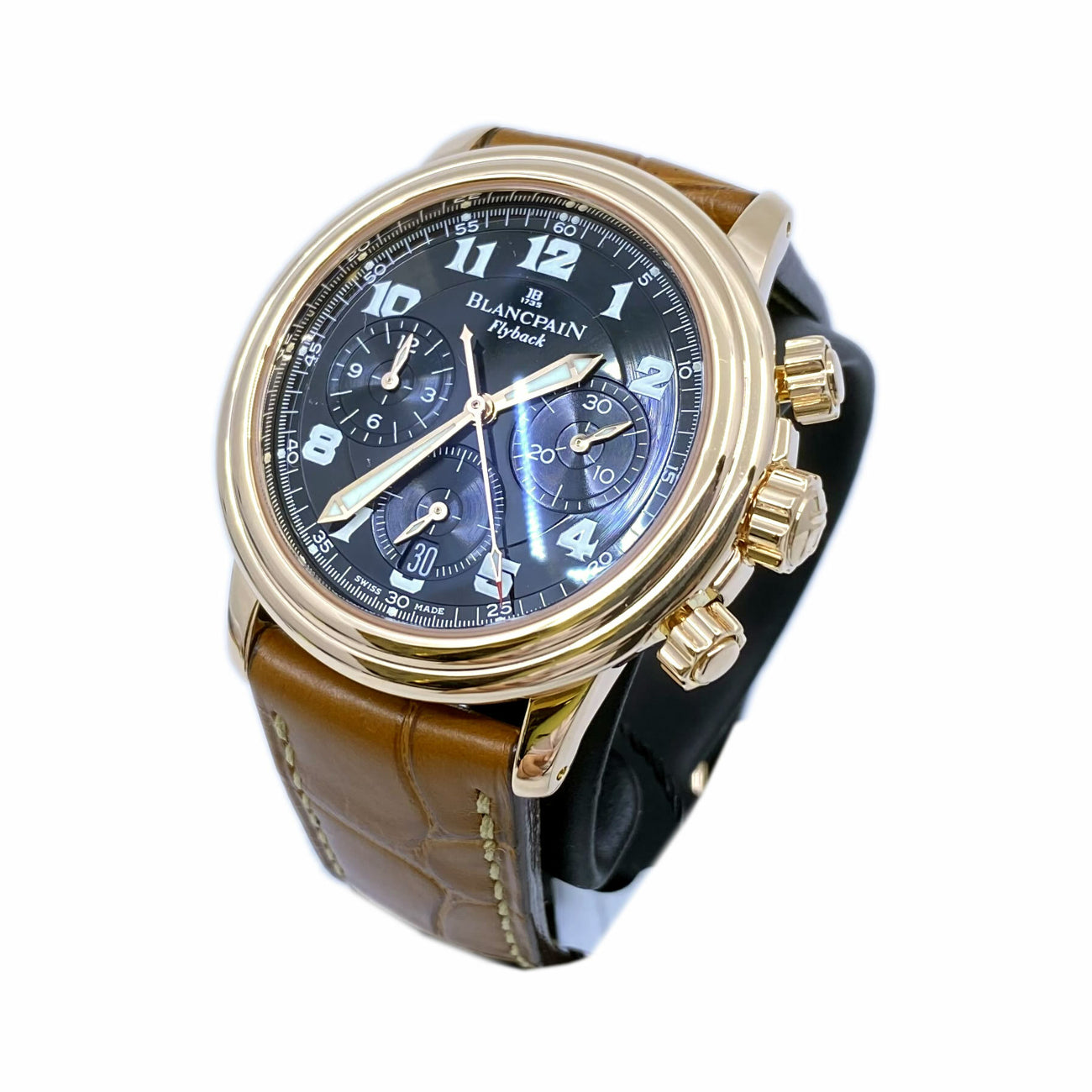 Blancpain Leman Chronograph Flyback 2185 18k Rose Gold