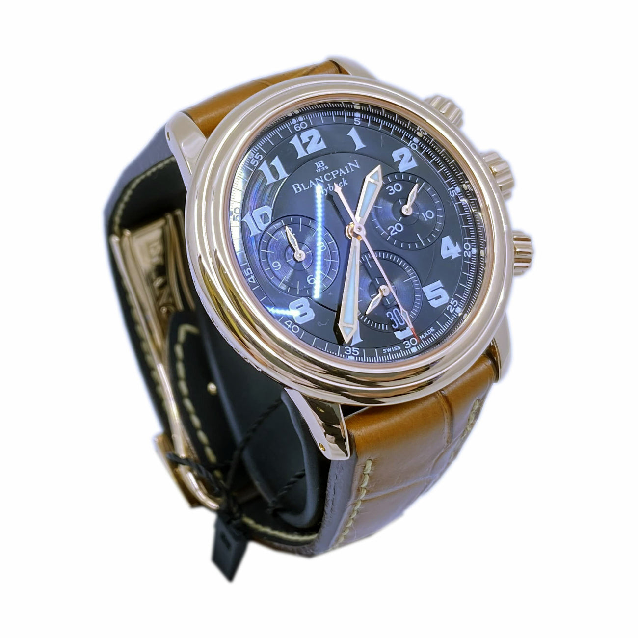 Blancpain Leman Chronograph Flyback 2185 18k Rose Gold