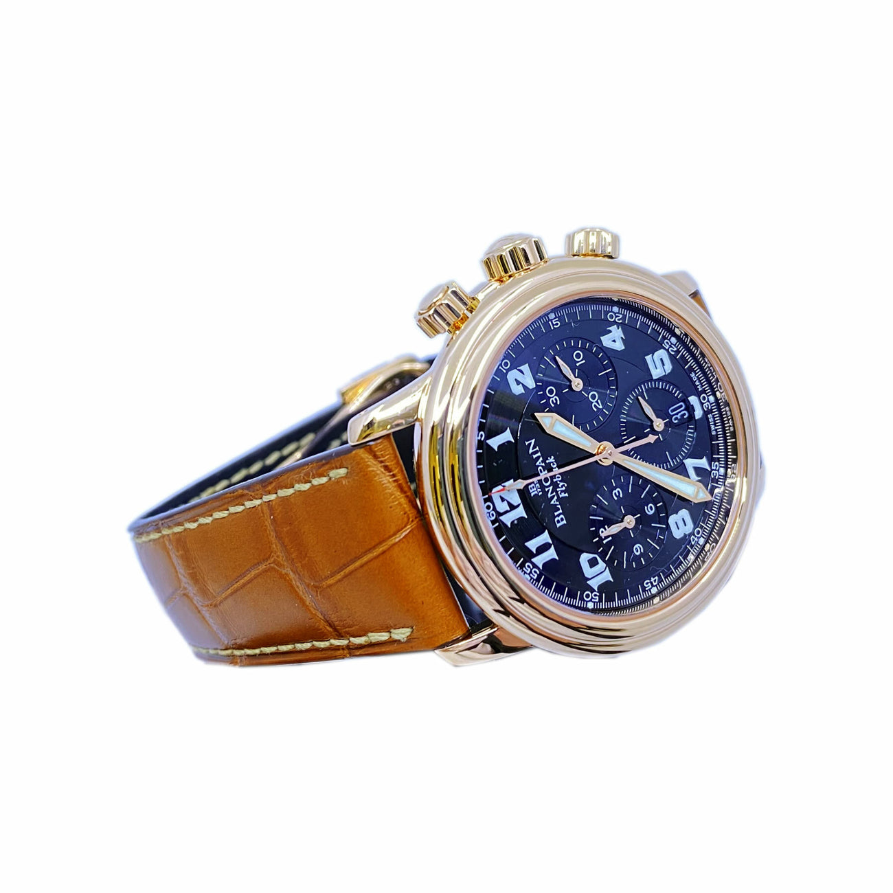 Blancpain Leman Chronograph Flyback 2185 18k Rose Gold