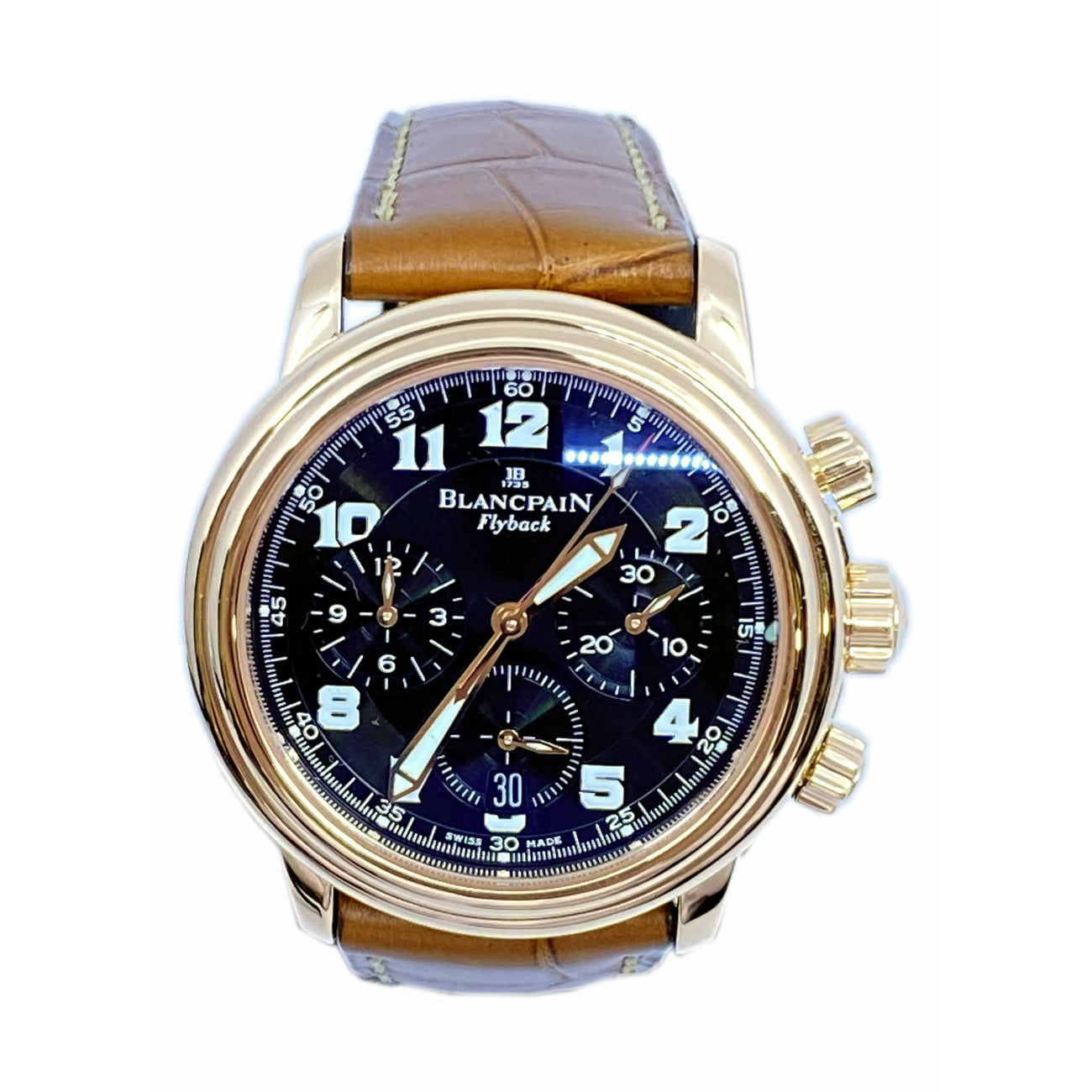 Blancpain Leman Chronograph Flyback 2185 18k Rose Gold
