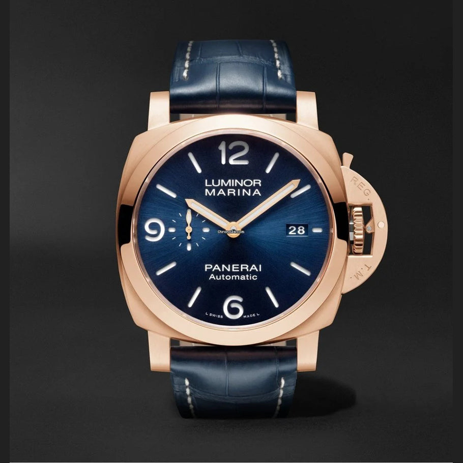 Panerai Luminor Marina Goldtech Sole Blu PAM01112