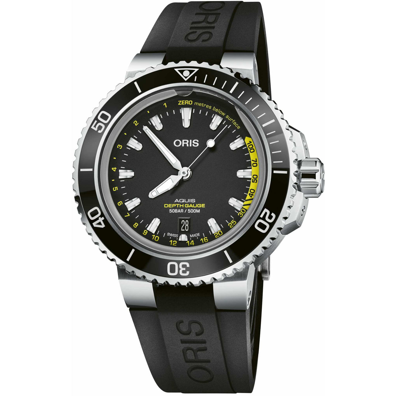 Oris Aquis Depht Gauge on Rubber Strap