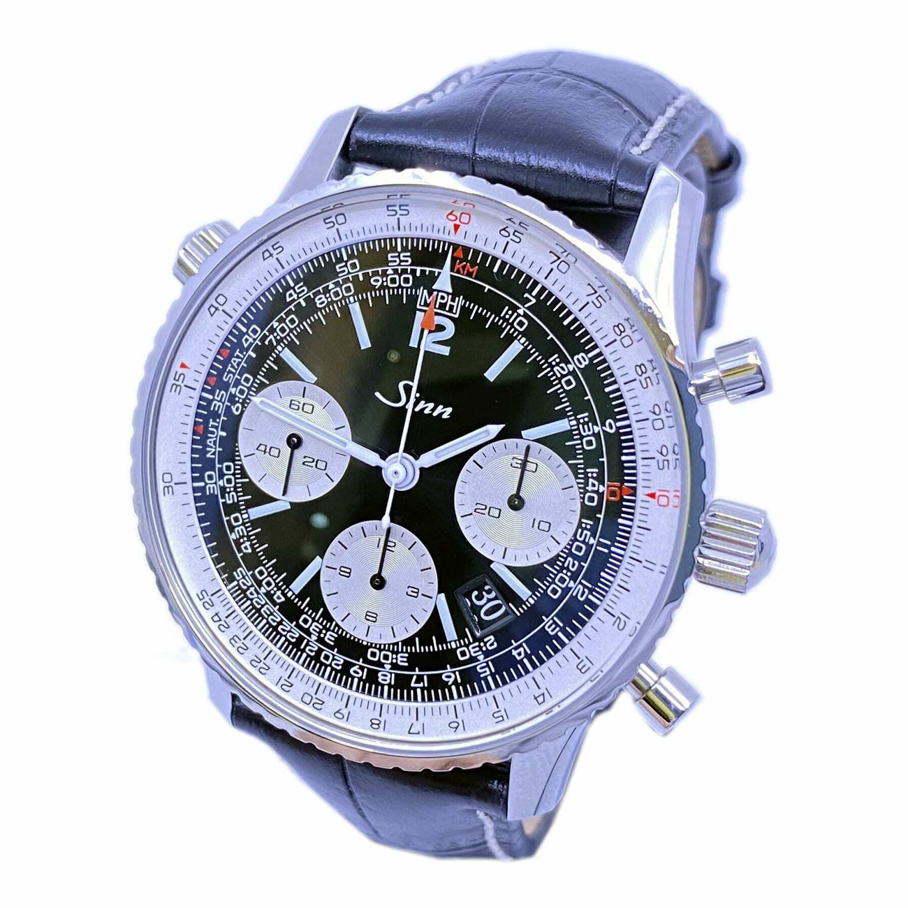 Sinn The Navigation Chronograph on Leather Strap 903 St