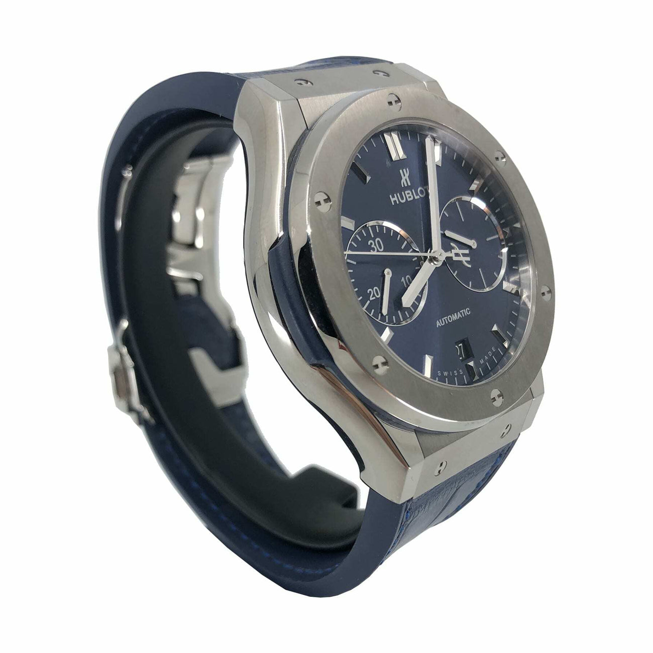 Hublot Classic Fusion Blue Chronograph Titanium 45mm 521.NX.7170.LR