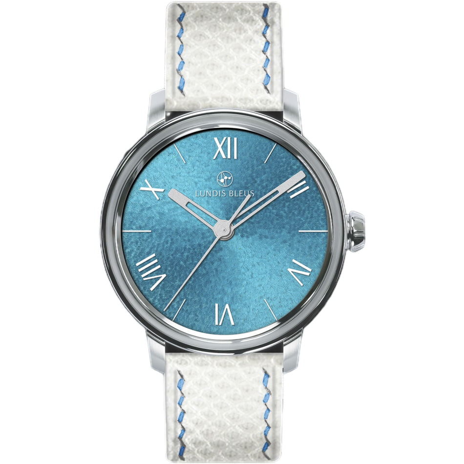 Lundis Bleus Contemporaines Lagoon Blue Roman Numerals