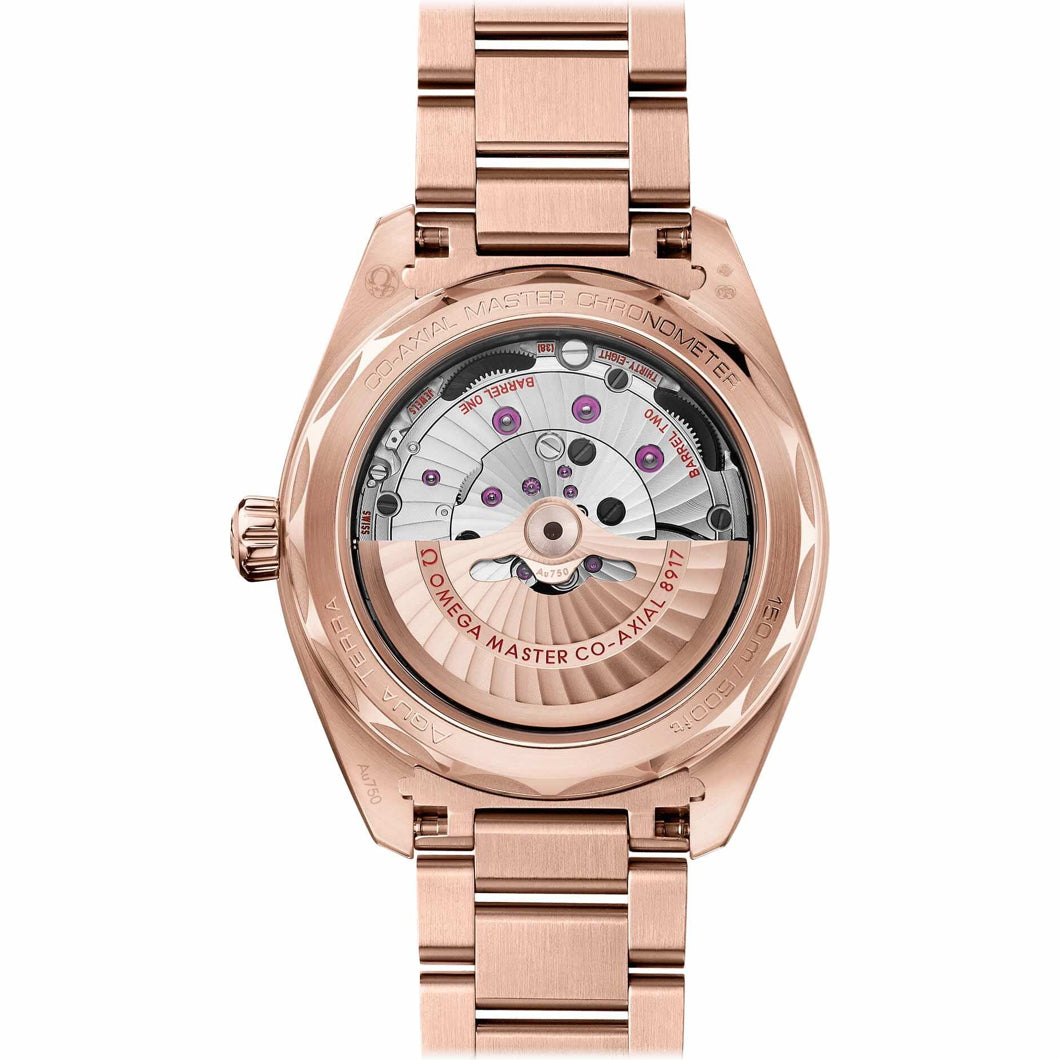 Omega Aqua Terra 150M Small Seconds Sedna Gold Blue Dial 41mm
