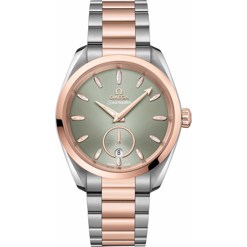 Omega Aqua Terra 150M Small Seconds Steel Gold Green Dial 38mm on Bracelet