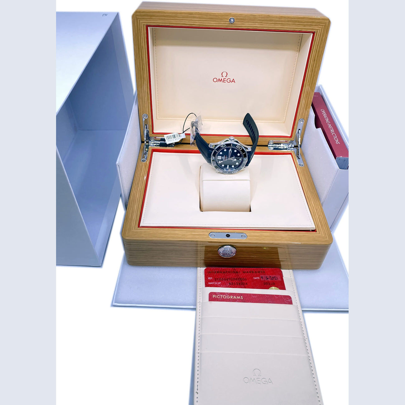 Omega Seamaster Diver 300M Co-Axial Master Chronometer Black Dial on Rubber Strap 210.32.42.20.01.001