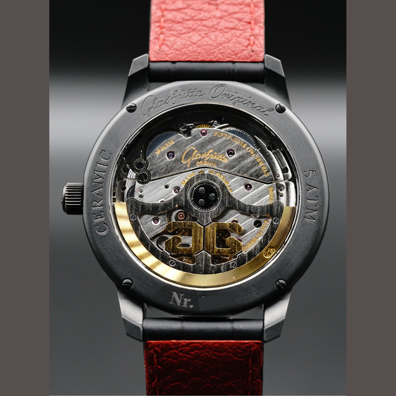 Glashutte Senator Perpetual Calendar 42mm Automatic in Black Ceramic Black Dial 100-07-06-06-04