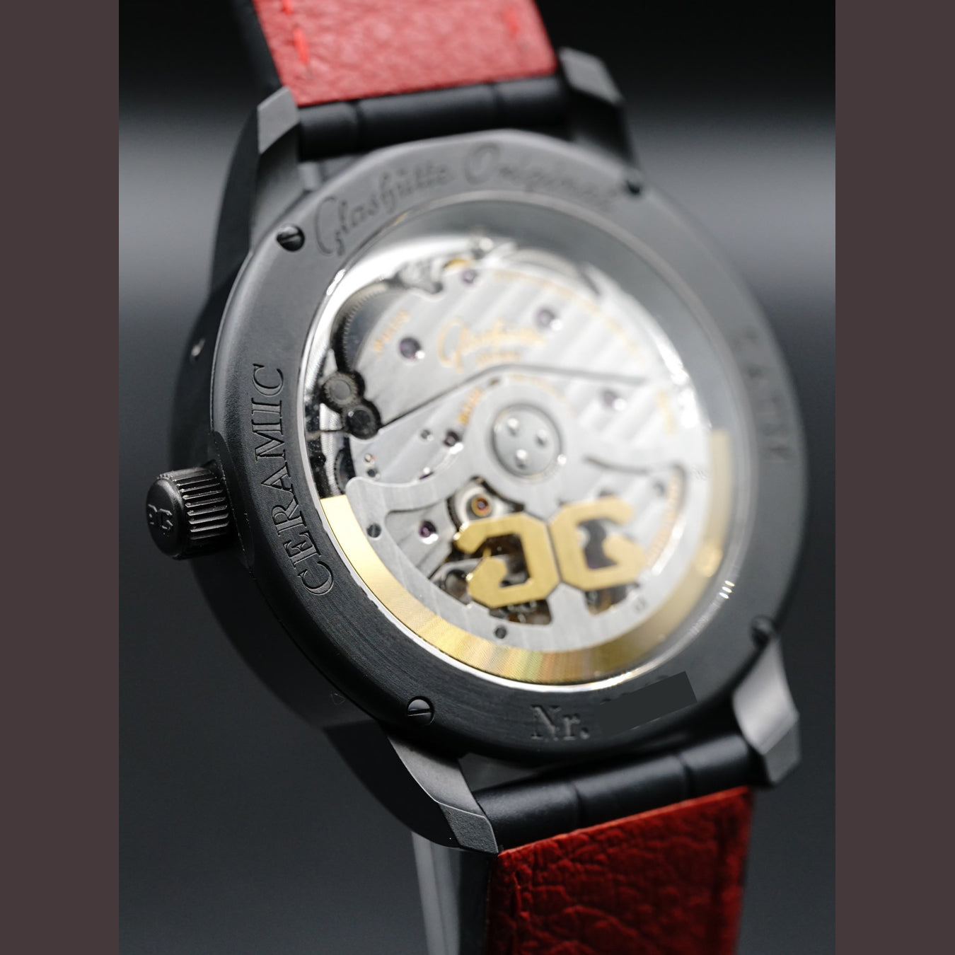 Glashutte Senator Perpetual Calendar 42mm Automatic in Black Ceramic Black Dial 100-07-06-06-04