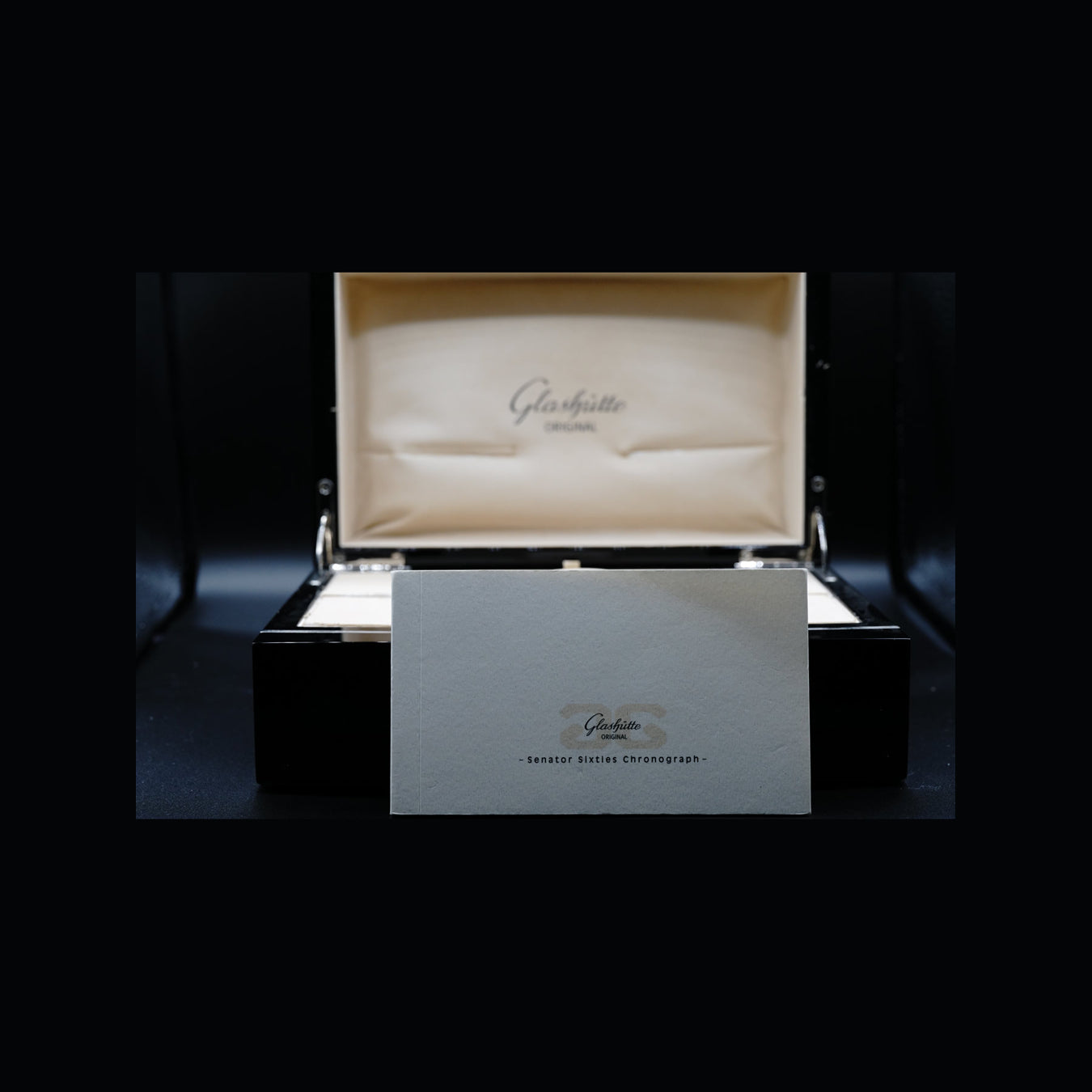 Glashutte Senator Perpetual Calendar 42mm Automatic in Black Ceramic Black Dial 100-07-06-06-04