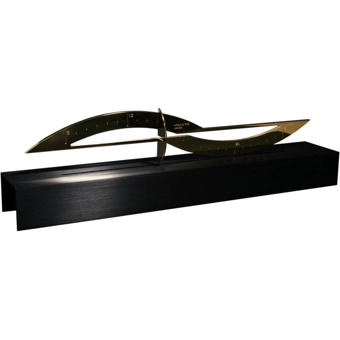 Around Five Natural Polished Brass Without Frame
