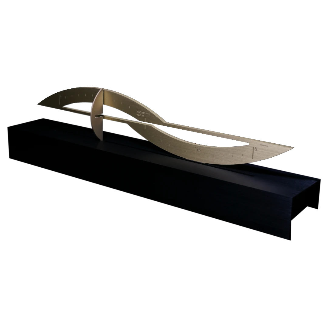 Around Five Natural Brushed Brass Without Frame