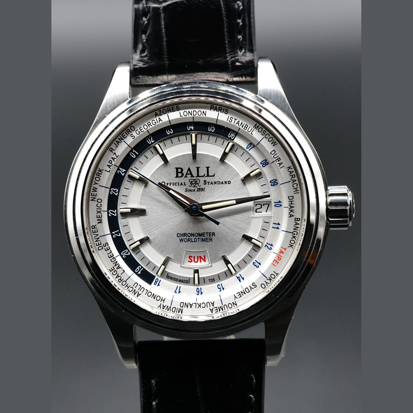 Ball Watch Trainmaster World Time GM2020D-LL1CJ-SL