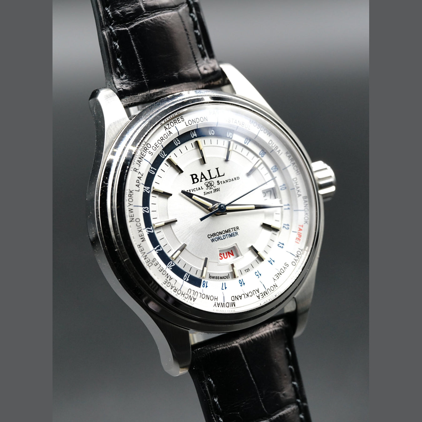 Ball Watch Trainmaster World Time GM2020D-LL1CJ-SL