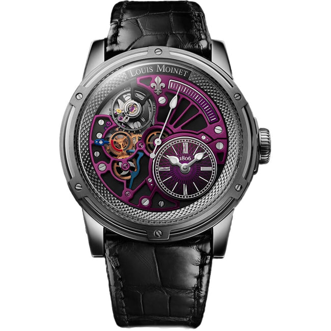 Louis Moinet Tempograph Chrome Stainless Steel Purple
