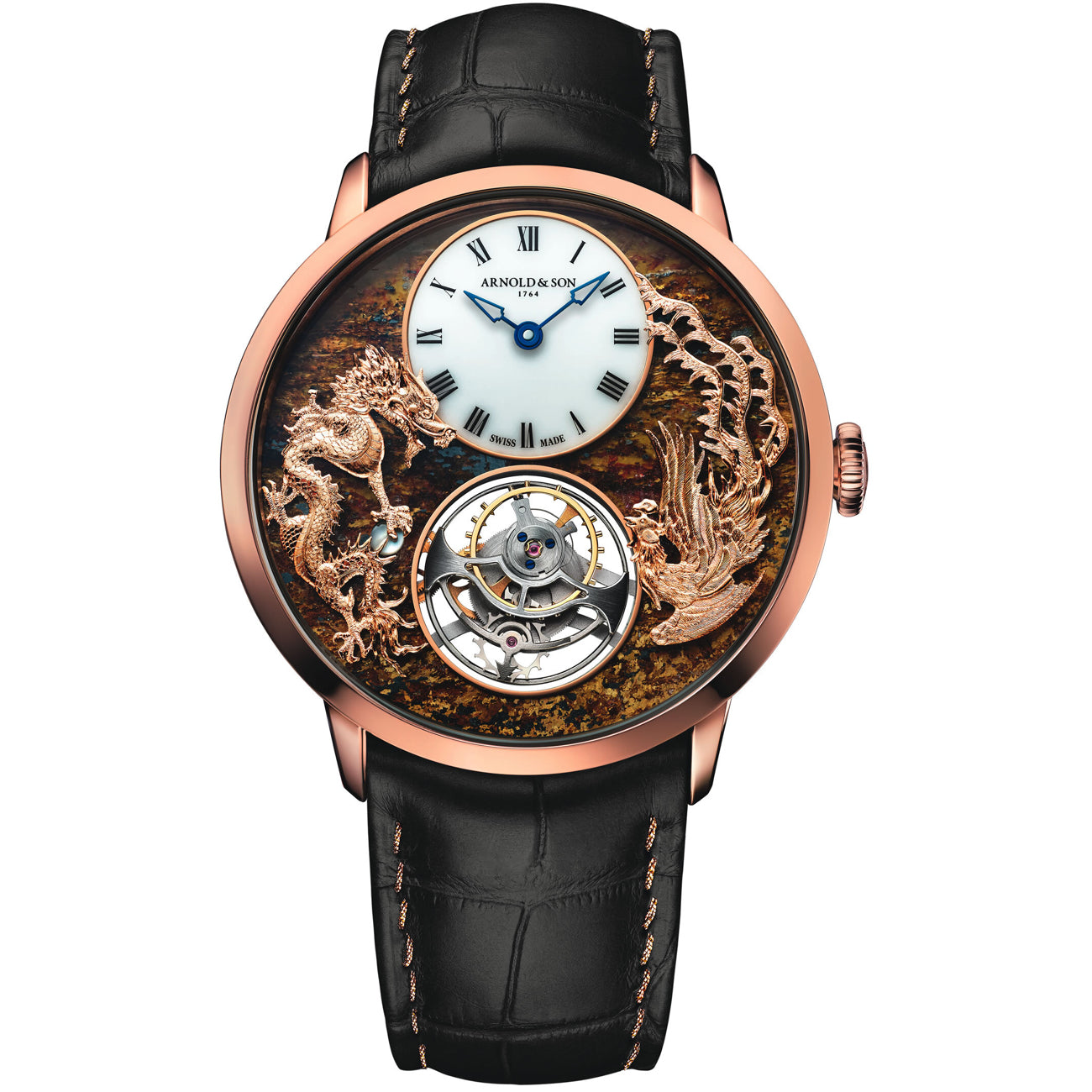 Arnold & Son Ultrathin Tourbillon Dragon & Fenix Bronzite