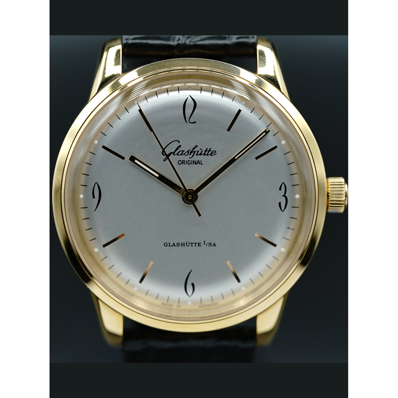 Glashütte Original Vintage Sixties Gold Case White Dial 1-39-52-01-01-04