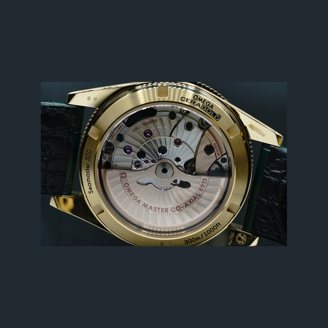 Omega Seamaster Yellow Gold Green Chronometer 41mm 234.63.41.21.99.001