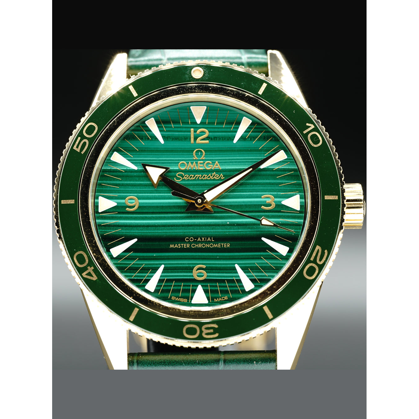 Omega Seamaster Yellow Gold Green Chronometer 41mm 234.63.41.21.99.001