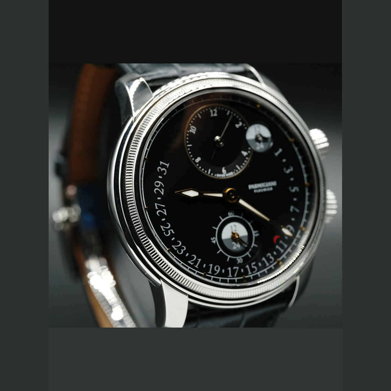 Parmigiani Fleurier Toric Hemispheres Retrograde Steel Black PFC493-0001400-XA1442