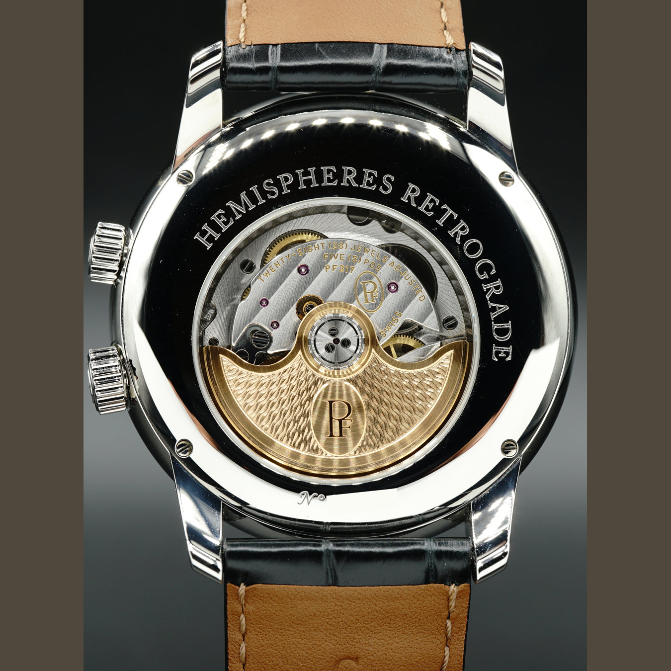 Parmigiani Fleurier Toric Hemispheres Retrograde Steel Black PFC493-0001400-XA1442