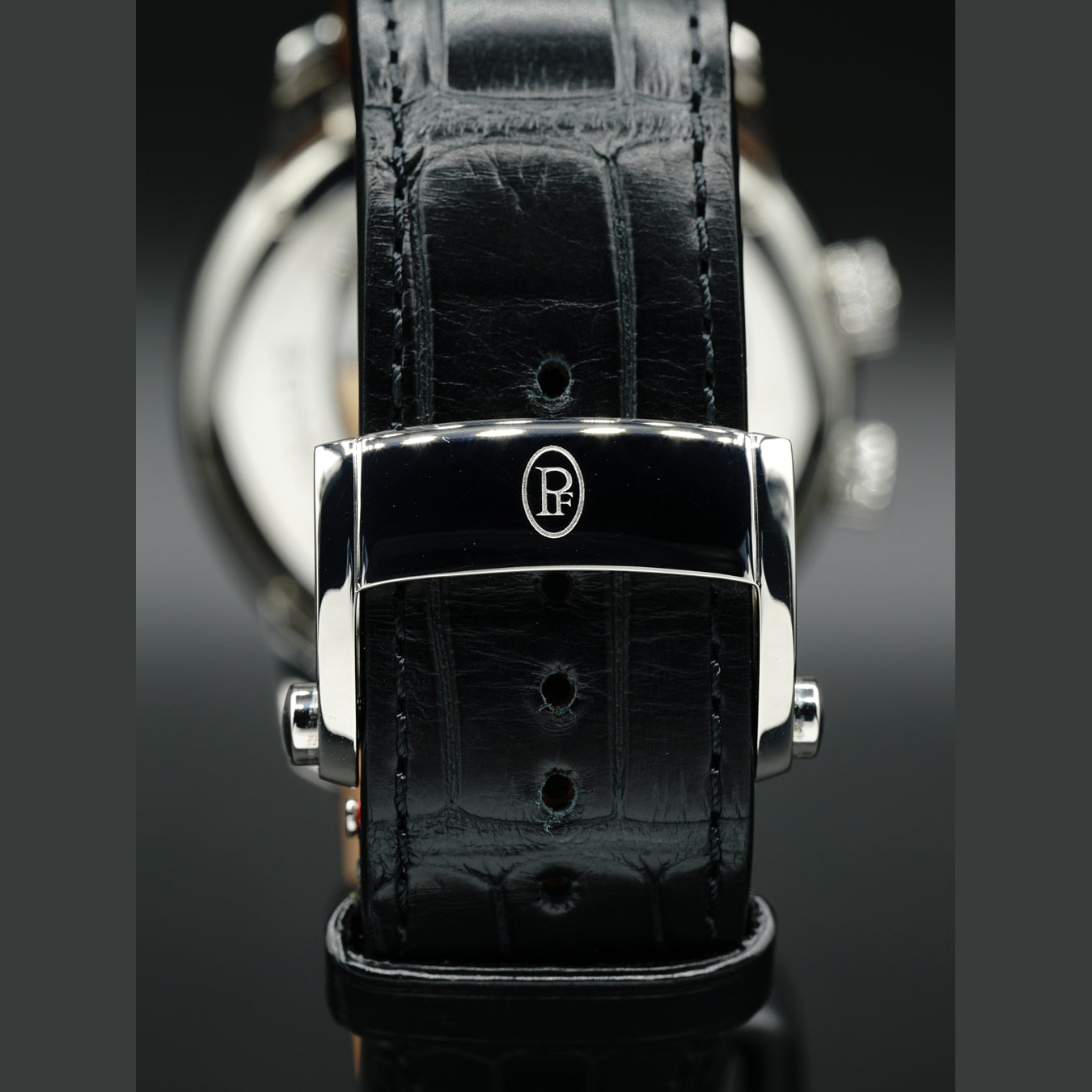 Parmigiani Fleurier Toric Hemispheres Retrograde Steel Black PFC493-0001400-XA1442