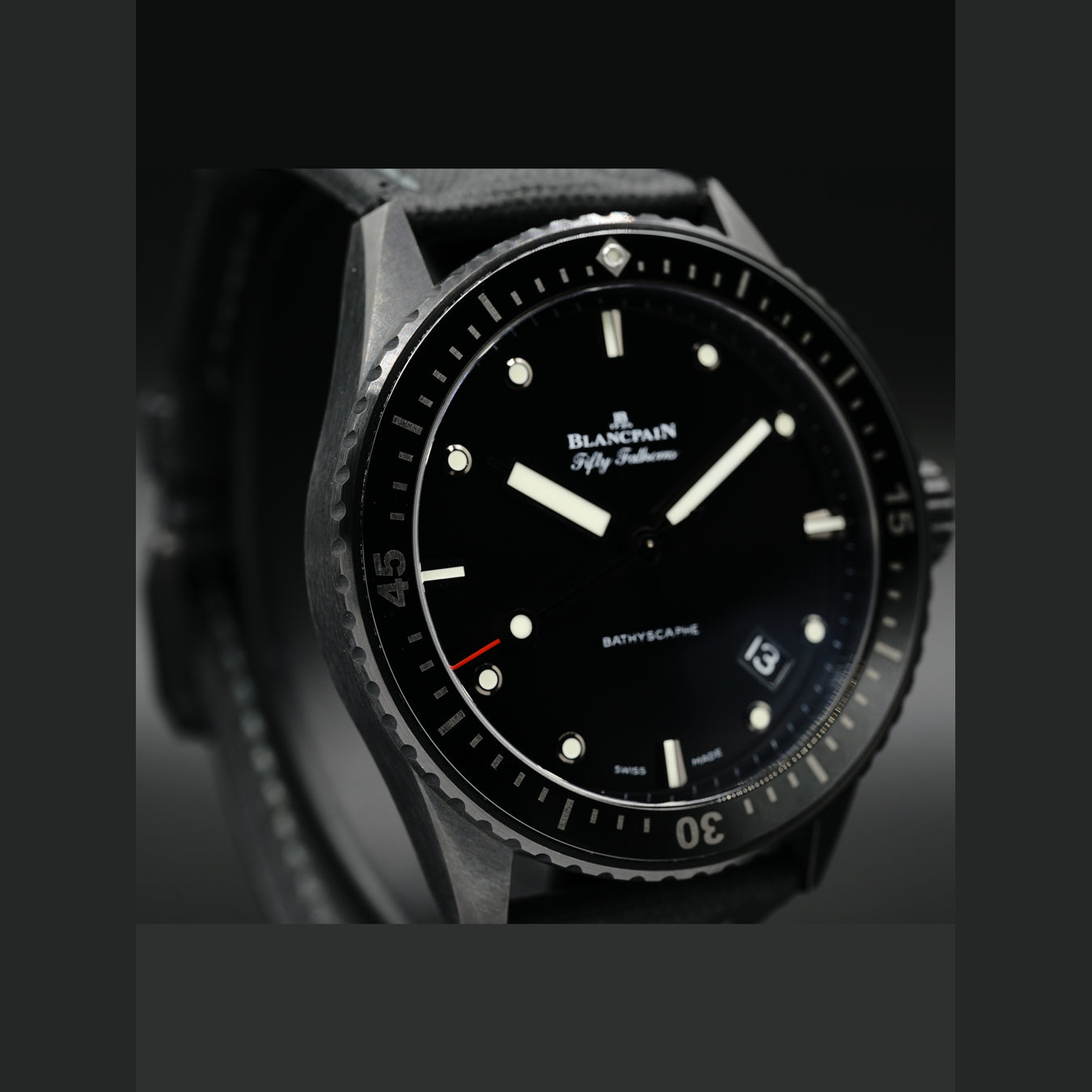 Blancpain Fifty Fathoms Bathyscaphe Ceramic and Liquid Metal 5000-0130-B52A